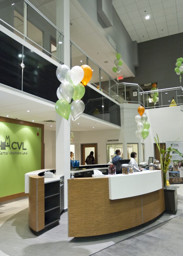 Réception Centre Vétérinaire Laval